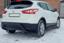 Nissan Qashqai 2014–2021 Zadnji zaščitni lok AK007-1 Black (nerjaveče jeklo) fotografija 1