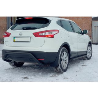 Zadnji zaščitni lok AK007-1 Black (nerjaveče jeklo) Nissan Qashqai 2014–2021 fotografija 1