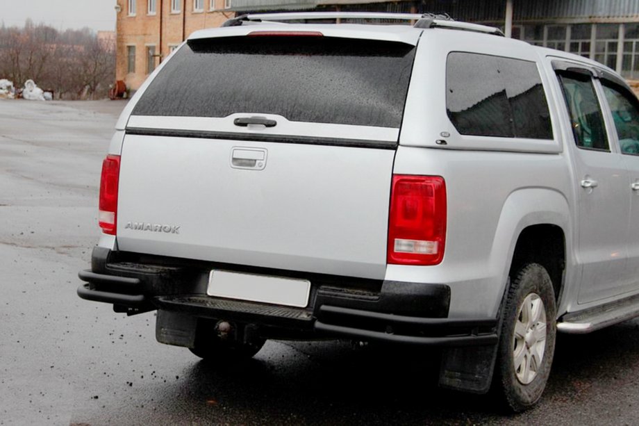 Volkswagen Amarok 2010–2022 Zadnji vogalni ščitniki AK003-Double Black (2 kos, nerjaveče jeklo) Image