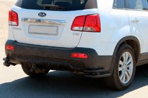 Kia Sorento II XM 2009–2014 Zadnji dvojni kotni loki AK003-подвійний Black (nerjavno jeklo) fotografija 3