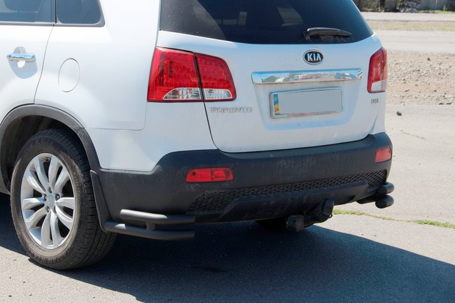 Kia Sorento II XM 2009–2014 Zadnji dvojni kotni loki AK003-подвійний Black (nerjavno jeklo) Image