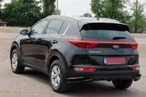 Kia Sportage 2015–2021 Zadnji dvojni vogalni ščitniki AK003-подвійний Black (nerjavno jeklo) fotografija 3