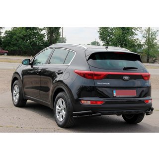 Zadnji dvojni vogalni ščitniki AK003-подвійний Black (nerjavno jeklo) Kia Sportage 2015–2021 fotografija 3