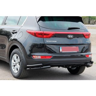 Zadnji dvojni vogalni ščitniki AK003-подвійний Black (nerjavno jeklo) Kia Sportage 2015–2021 fotografija 1