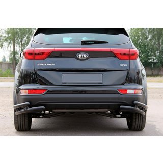Zadnji dvojni vogalni ščitniki AK003-подвійний Black (nerjavno jeklo) Kia Sportage 2015–2021 fotografija 2