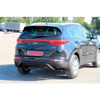 Zadnji zaščitni lok AK007 Black (nerjaveče jeklo) Kia Sportage 2015–2021 fotografija 1