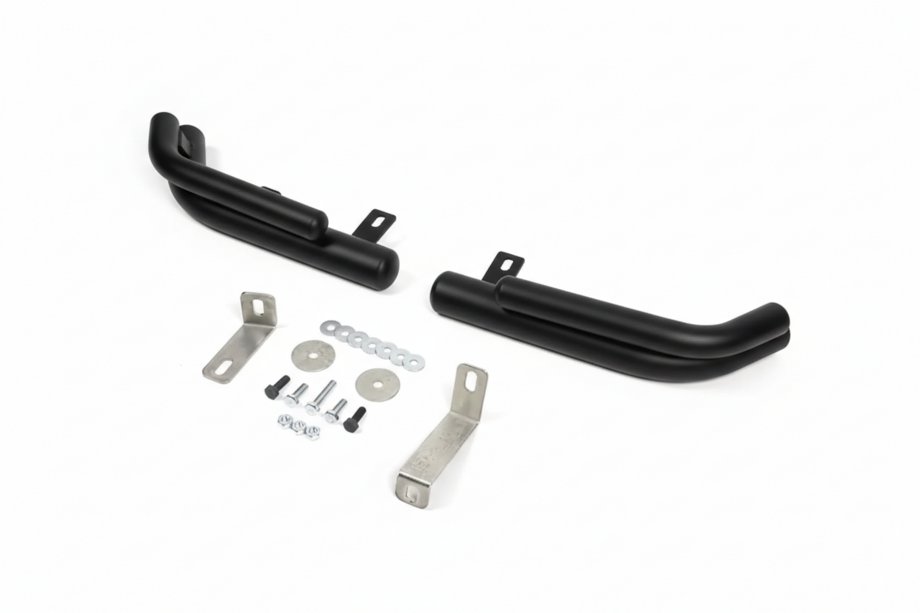 Hyundai Santa Fe 2 2006–2012 Zadnji dvojni kotni loki AK003-Подвійний Black (nerjavno jeklo) Fotografija 1