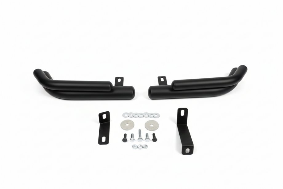 Hyundai Santa Fe 2 2006–2012 Zadnji dvojni kotni loki AK003-Подвійний Black (nerjavno jeklo) Fotografija 3