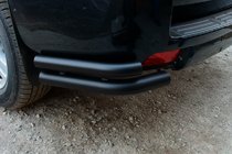 Toyota Land Cruiser Prado 150 2009–2023 Zadnji kotni loki AK003-Подвійний Črni (nerjavno jeklo) fotografija 3