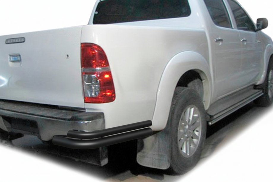 Toyota Hilux 2006–2015 Zadnji koti AK003-Подвійний Black (nerjaveče jeklo) Fotografija 1