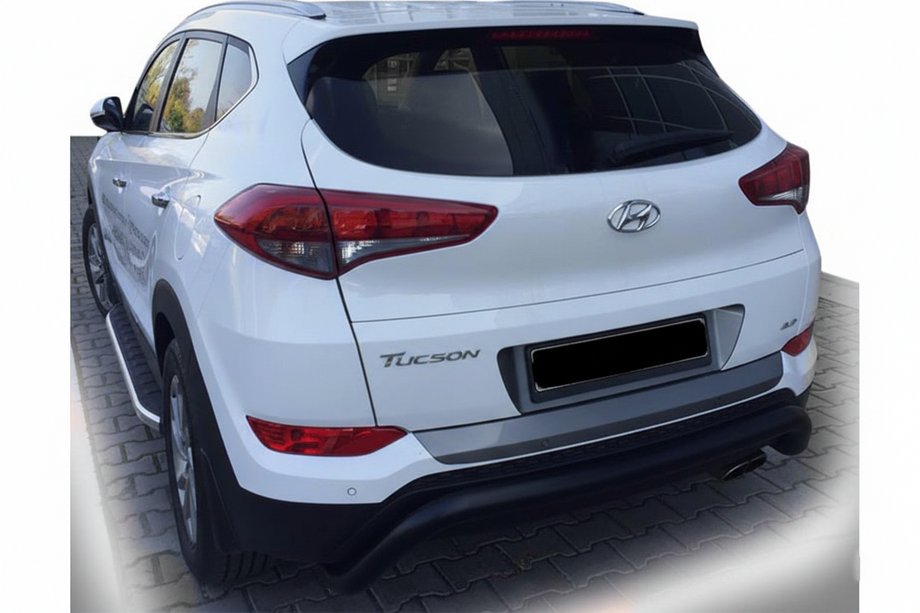 Hyundai Tucson TL 2016–2021 Zadnji zaščitni lok AK007 Black (nerjaveče jeklo) Image