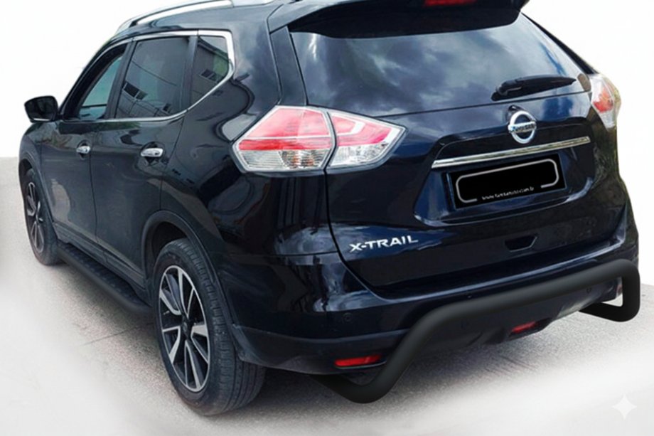 Nissan X-trail T32/Rogue 2014–2021 Zadnji zaščitni lok AK007 Black (nerjaveče jeklo) Fotografija 1
