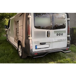Zadnji zaščitni lok AK006 Black (nerjavno jeklo) Opel Vivaro 2001–2015 fotografija 3