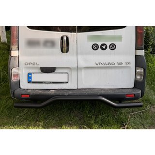 Zadnji zaščitni lok AK006 Black (nerjavno jeklo) Opel Vivaro 2001–2015 fotografija 1