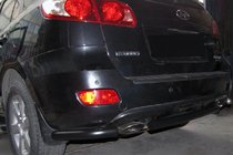 Hyundai Santa Fe 2 2006–2012 Zadnji vogalni elementi za sredinski lok AK0073 Black (2 kos, nerjaveče jeklo) fotografija 1