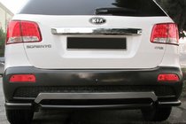 Kia Sorento II XM 2009–2014 Zadnji kotni elementi za sredinsko cev AK007-3 Black (2 kos, nerjaveče jeklo) fotografija 1
