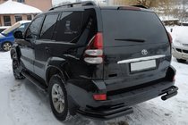 Toyota Land Cruiser Prado 120 2002–2009 Zadnji dvojni kotni loki AK003-2 Black (2 kos, nerjaveče jeklo) fotografija 3