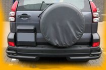 Toyota Land Cruiser Prado 120 2002–2009 Zadnji dvojni kotni loki AK003-2 Black (2 kos, nerjaveče jeklo) fotografija 4