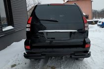 Toyota Land Cruiser Prado 120 2002–2009 Zadnji dvojni kotni loki AK003-2 Black (2 kos, nerjaveče jeklo) fotografija 2