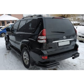 Zadnji dvojni kotni loki AK003-2 Black (2 kos, nerjaveče jeklo) Toyota Land Cruiser Prado 120 2002–2009 fotografija 3