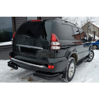 Zadnji dvojni kotni loki AK003-2 Black (2 kos, nerjaveče jeklo) Toyota Land Cruiser Prado 120 2002–2009 fotografija 1