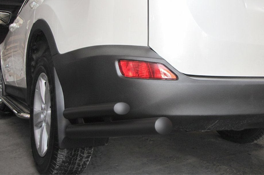 Toyota Rav 4 2013–2018 Zadnji kotni loki AK003-dvojni Black (nerjavno jeklo) Image