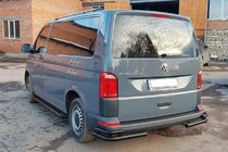 Volkswagen T6 2015–2024 Zadnji vogalni ščitniki AK003-Double Black (2 kos, nerjaveče jeklo) fotografija 5
