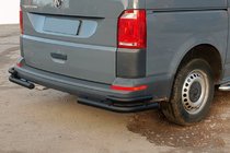 Volkswagen T6 2015–2024 Zadnji vogalni ščitniki AK003-Double Black (2 kos, nerjaveče jeklo) fotografija 1