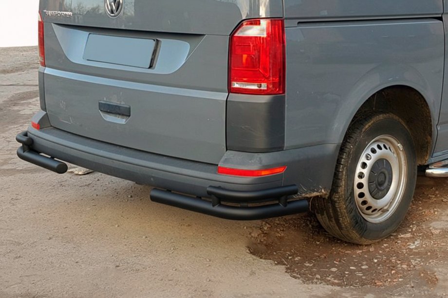 Volkswagen T6 2015–2024 Zadnji vogalni ščitniki AK003-Double Black (2 kos, nerjaveče jeklo) Image