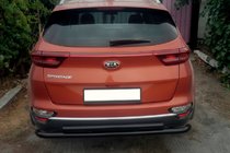Kia Sportage 2015–2021 Zadnja zaščitna cev AK002-2 Black (nerjaveče jeklo) fotografija 2