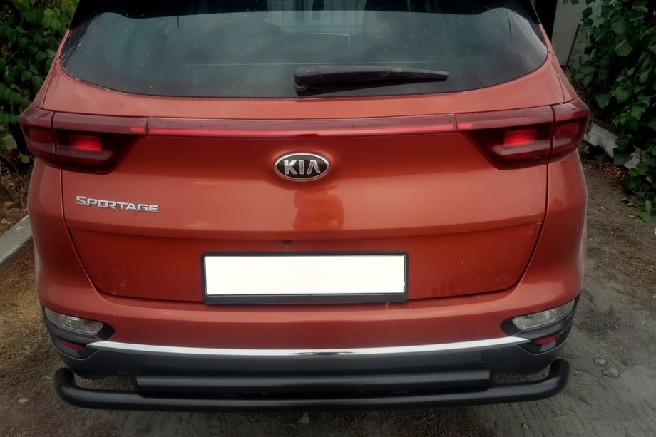 Kia Sportage 2015–2021 Zadnja zaščitna cev AK002-2 Black (nerjaveče jeklo) Image