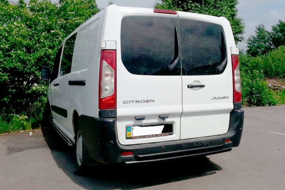 Fiat Scudo 2007–2015 Zadnji zaščitni lok AK002-Dvojni Black (nerjaveče jeklo) Image