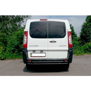 Zadnji zaščitni lok AK-002-Dvojni Black (nerjaveče jeklo) Peugeot Expert 2007–2016 fotografija 3