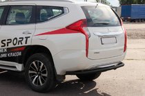 Mitsubishi Pajero Sport 2015– Zadnji zaščitni lok AK005 Black (nerjaveče jeklo) fotografija 1