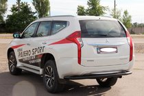 Mitsubishi Pajero Sport 2015– Zadnji zaščitni lok AK005 Black (nerjaveče jeklo) fotografija 2