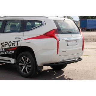 Zadnji zaščitni lok AK005 Black (nerjaveče jeklo) Mitsubishi Pajero Sport 2015– fotografija 1