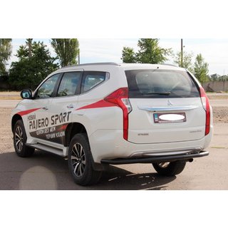 Zadnji zaščitni lok AK005 Black (nerjaveče jeklo) Mitsubishi Pajero Sport 2015– fotografija 2