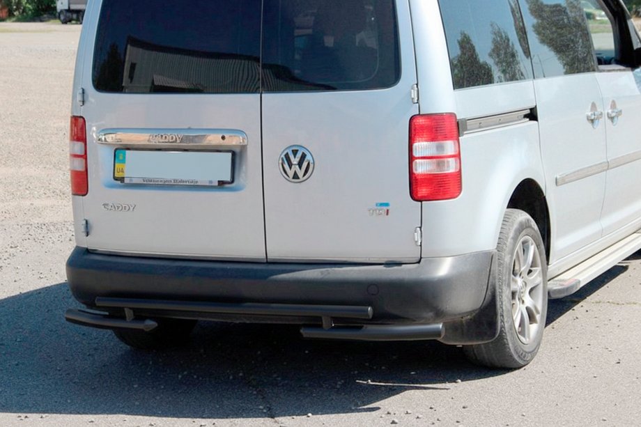 Volkswagen Caddy 2004–2010 Zadnji lok AK003-2 Black (2 kos, nerjavno jeklo) Image