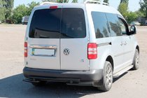 Volkswagen Caddy 2010–2015 Zadnji lok AK003-2 Black (2 kos, nerjavno jeklo) fotografija 4