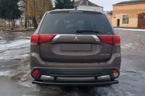 Mitsubishi Outlander 2012–2021 Zadnji zaščitni lok AK004-2 Black (nerjaveče jeklo) fotografija 2