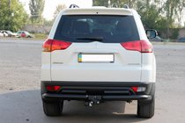 Mitsubishi Pajero Sport 2008–2015 Zaščita zadnjega odbijača AK003-Special Black (2 kosa, nerjavno jeklo) fotografija 2