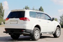 Mitsubishi Pajero Sport 2008–2015 Zaščita zadnjega odbijača AK003-Special Black (2 kosa, nerjavno jeklo) fotografija 3