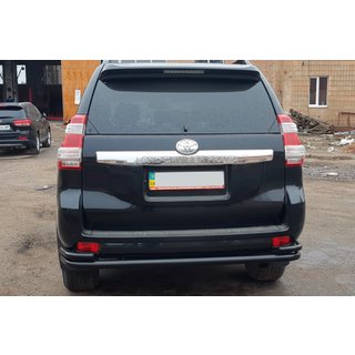 Zadnji zaščitni lok AK005-2 Black (nerjaveče jeklo) Toyota Land Cruiser Prado 150 2009–2023 fotografija 2