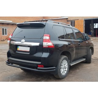 Zadnji zaščitni lok AK005-2 Black (nerjaveče jeklo) Toyota Land Cruiser Prado 150 2009–2023 fotografija 4