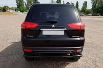 Mitsubishi Pajero Sport 2008–2015 Zadnji zaščitni lok AK002-2 Black (2 kos, nerjaveče jeklo) fotografija 4