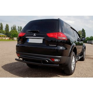 Zadnji zaščitni lok AK002-2 Black (2 kos, nerjaveče jeklo) Mitsubishi Pajero Sport 2008–2015 fotografija 2