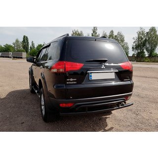 Zadnji zaščitni lok AK002-2 Black (2 kos, nerjaveče jeklo) Mitsubishi Pajero Sport 2008–2015 fotografija 3