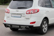 Hyundai Santa Fe 2 2006–2012 Zadnji lok AK002-2 Black (nerjaveče jeklo) fotografija 2