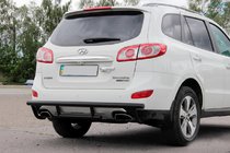 Hyundai Santa Fe 2 2006–2012 Zadnji lok AK002-2 Black (nerjaveče jeklo) fotografija 5