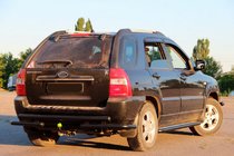 Kia Sportage 2004–2010 Zadnji zaščitni lok AK007 Black (nerjaveče jeklo) fotografija 2